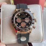 Swiss Quality Copy Rolex Daytona Rose Gold Diamond Oysterflex Watch 40mm